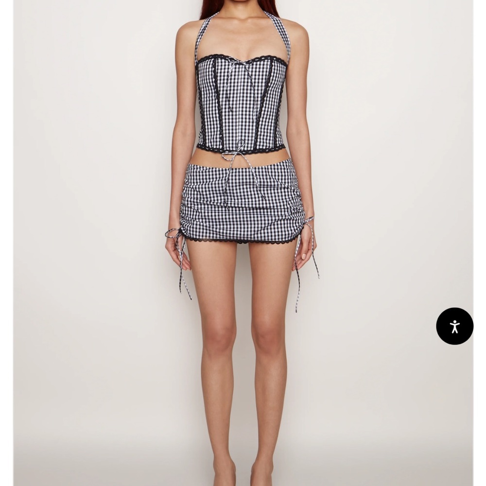 COPY - DANIELLE GUIZIO GINGHAM CORSET XXS